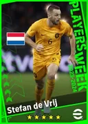 بطاقة Stefan de Vrij · CB