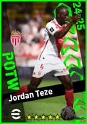Carte de Jordan Teze · RB