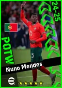 Carte de Nuno Mendes · LB