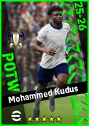 بطاقة Mohammed Kudus · RMF