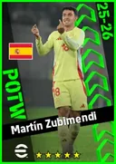 بطاقة Martín Zubimendi · DMF